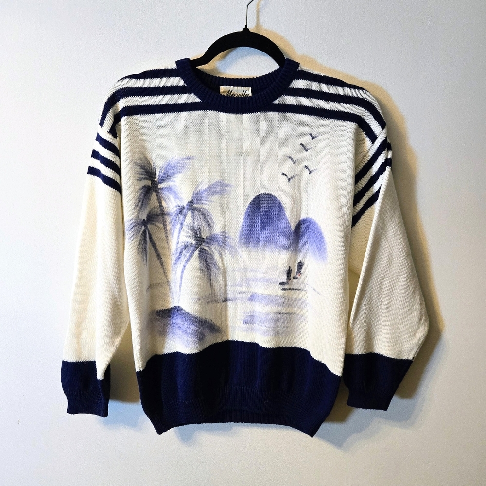 Marella Vintage Seaside Graphic Sweater